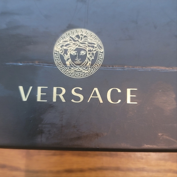 NWT Versace Medusa Black Gold Studded Cat Eye Small Medium Sunglasses - Picture 13 of 14